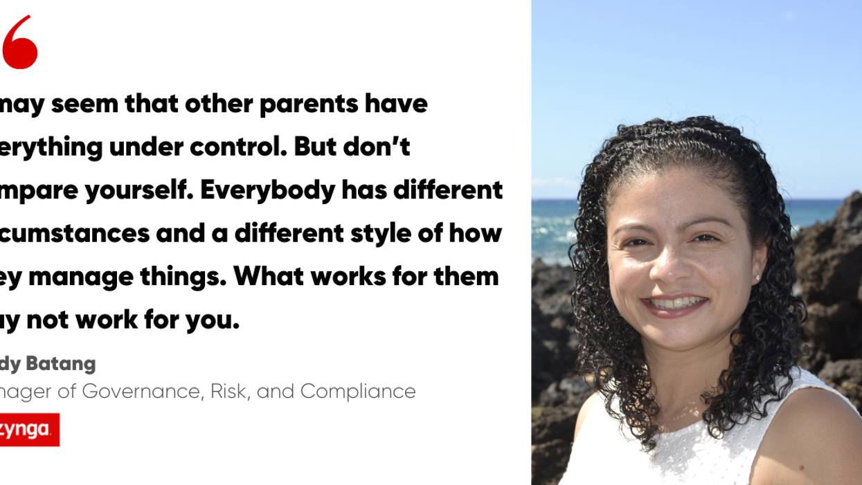 Blog post banner with quote from Cindy Batang, Manager of Governance, Risk, and Compliance at Zynga