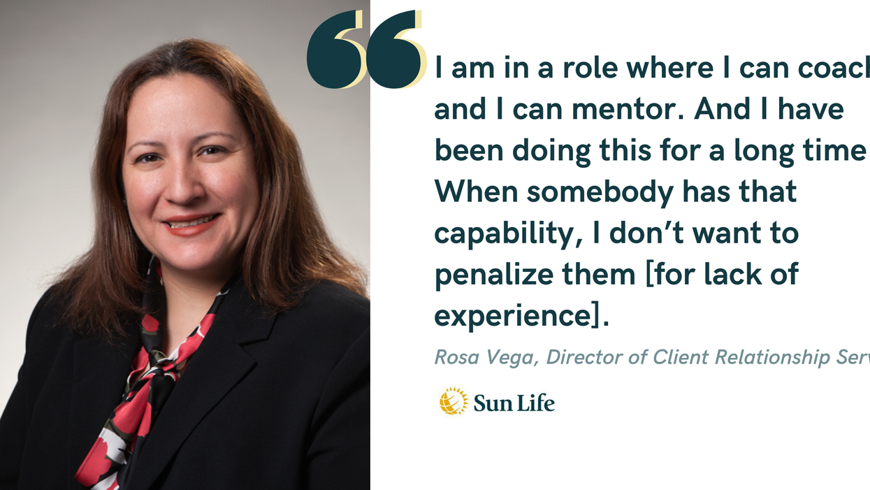 Blog post banner with quote from Rosa Vega, Director of Client Relationship Services at SunLife