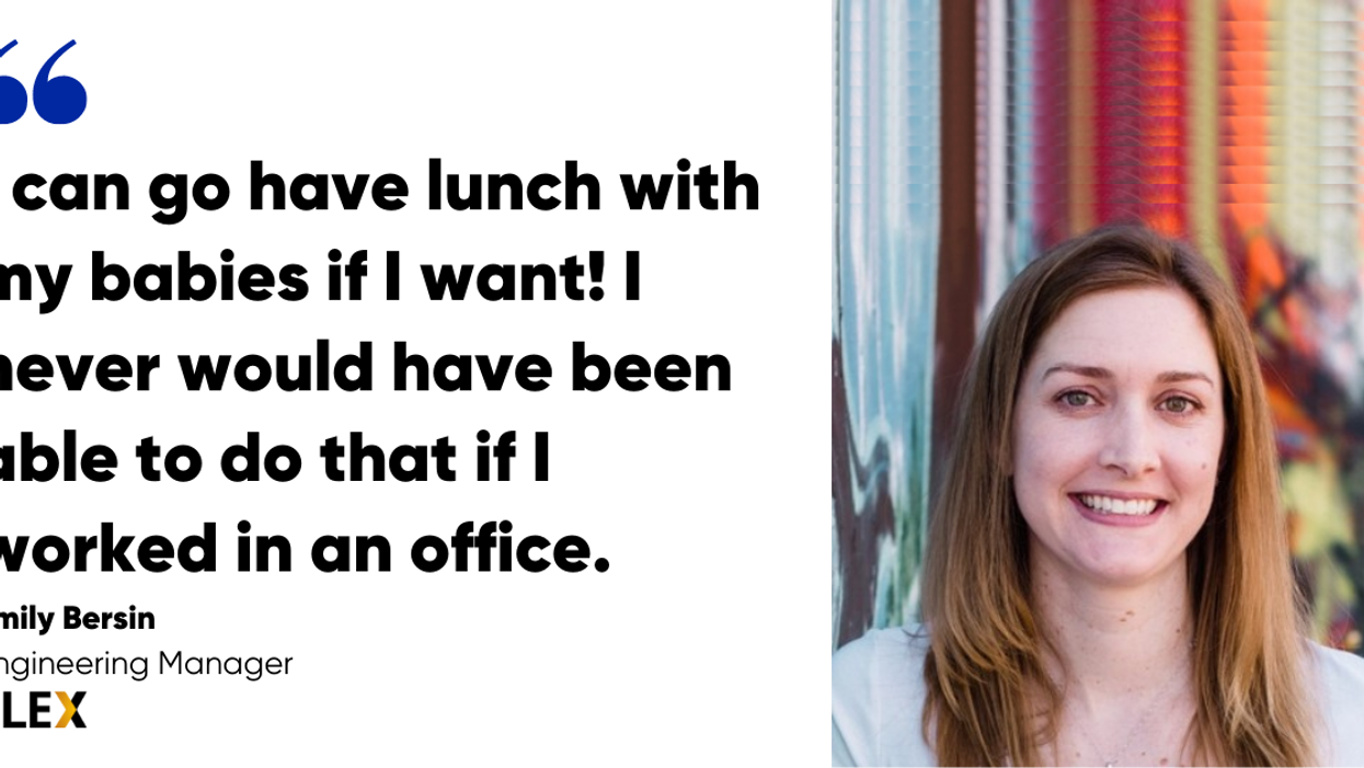 blog post banner with quote with Emily Bersin, Engineering Manager at Plex