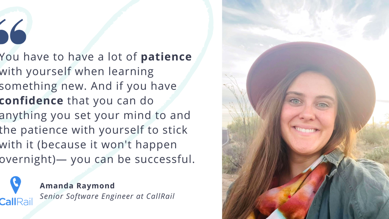 Blog post header with quote from Amanda Raymond, Senior Software Engineer at CallRail