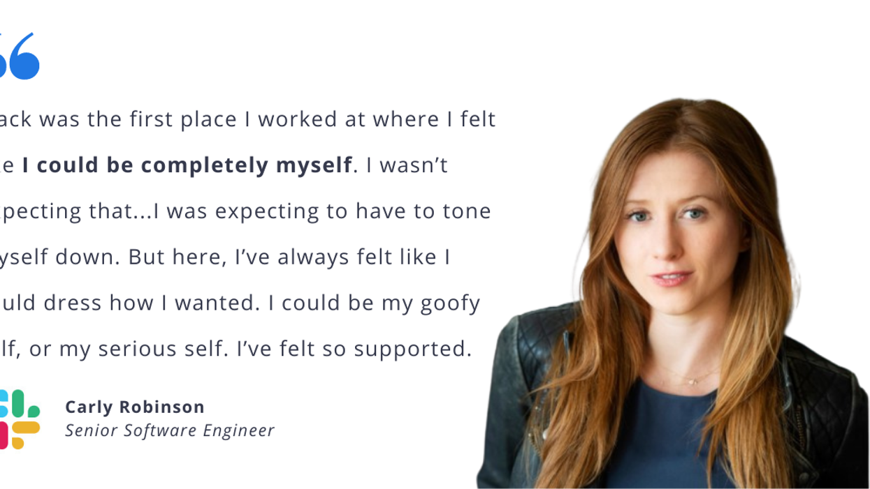 Blog post header with quote from Carly Robinson, Senior Software Engineer at Slack
