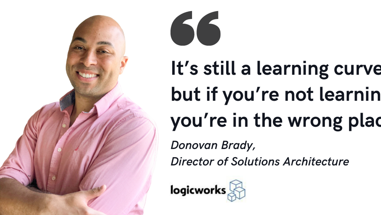 Blog post header with quote from Dovonan Brady, Director of Solutions Architecture at LogicWorks