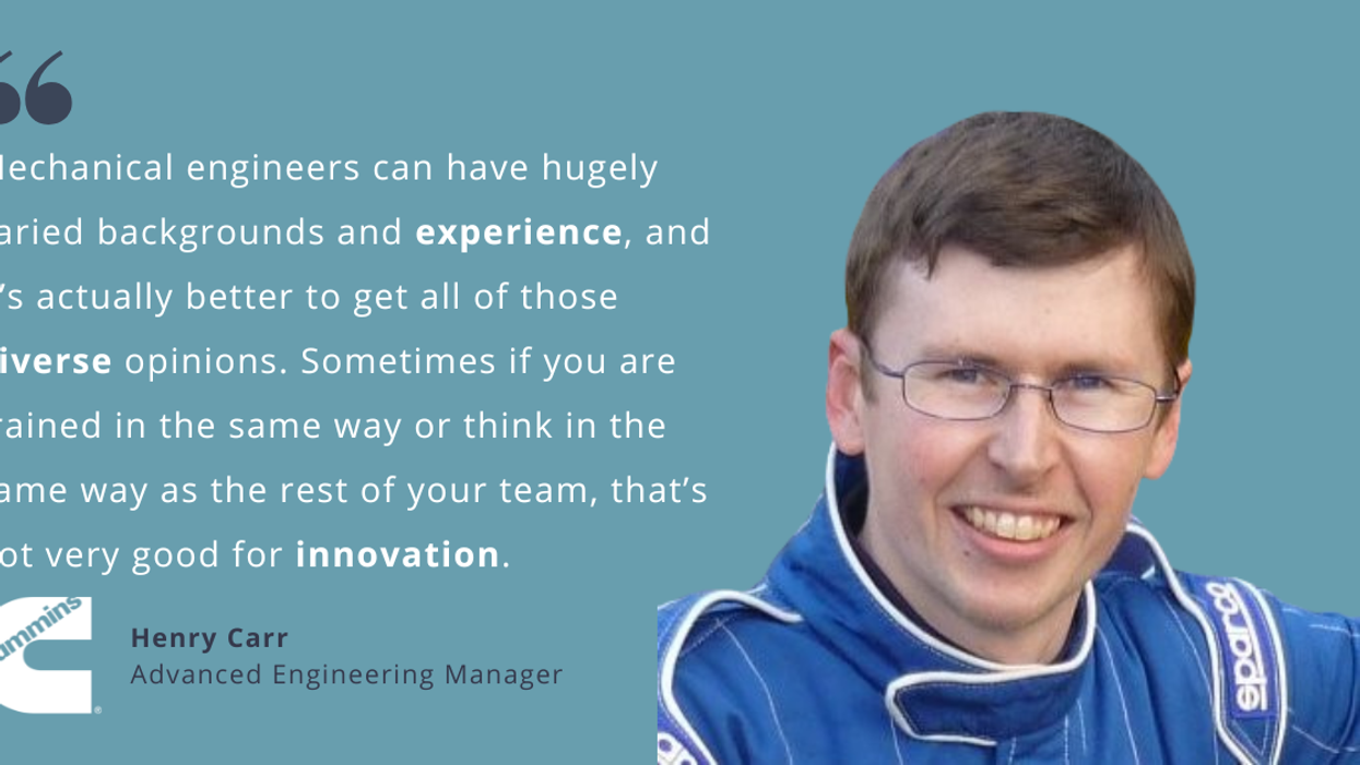 Blog post header with quote from Henry Carr, Advanced Engineering Manager at Cummins