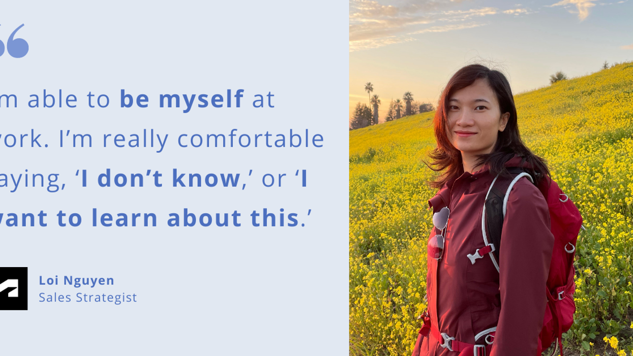 Blog post header with quote from Loi Nguyen, Sales Strategist at Autodesk