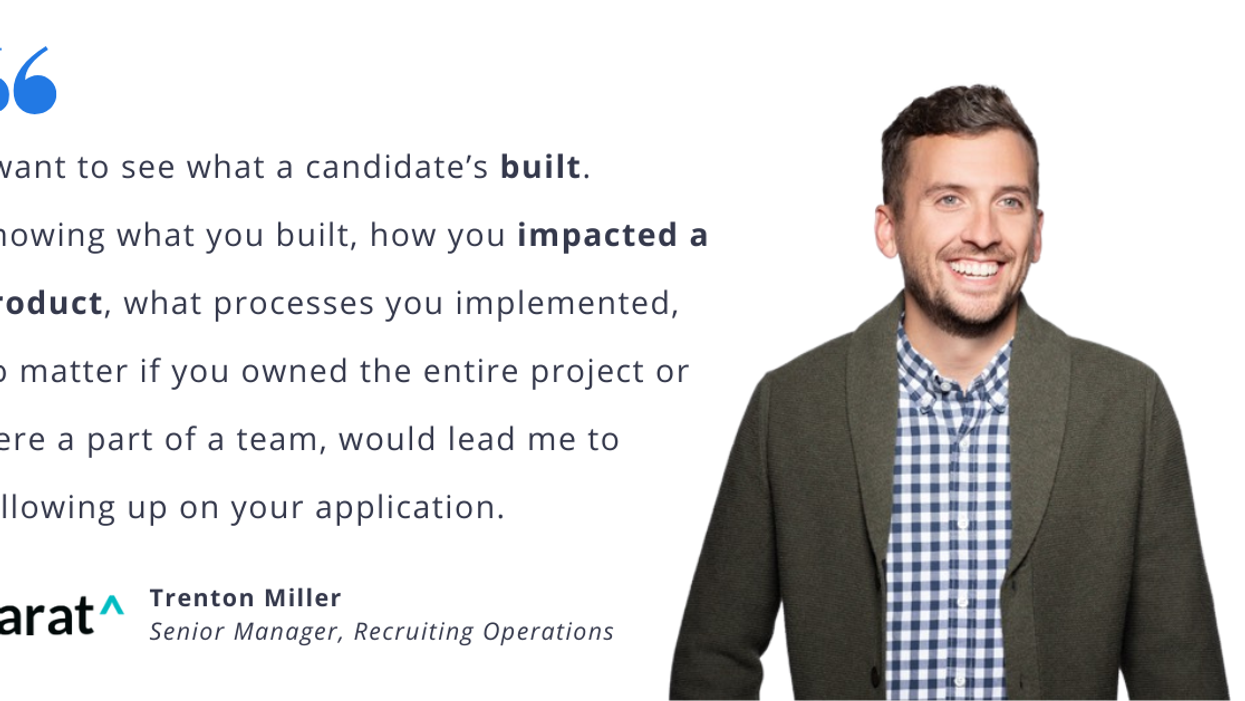 Blog post header with quote from Trenton Miller, Senior Manager of Recruiting Operations at Karat