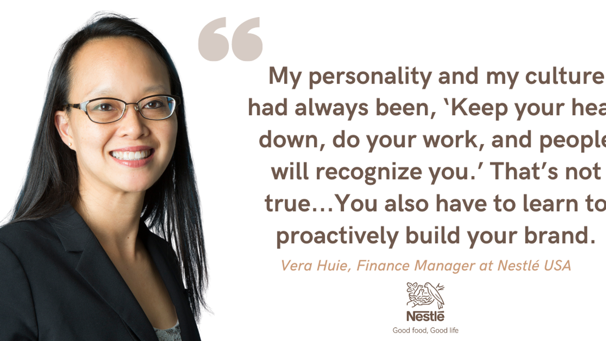 Blog post header with quote from Vera Huie, Finance Manager at Nestlé USA