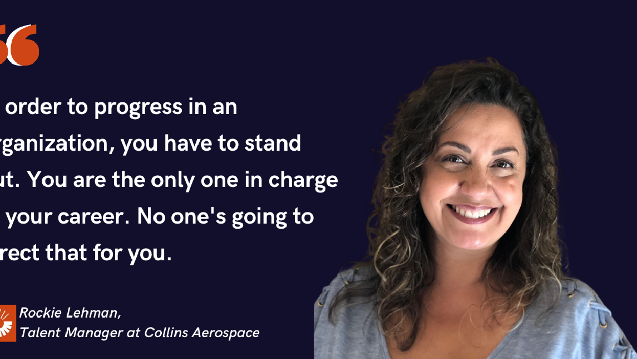 Blog Post Image with quote from Rockie Lehman, Talent Manger at Collins Aerospace