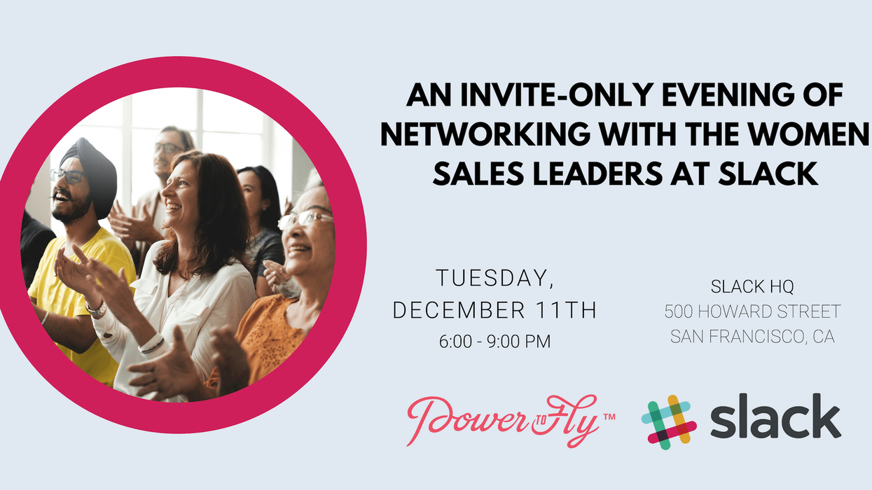 An Invite-Only Evening of Networking with the Women Sales Leaders at Slack