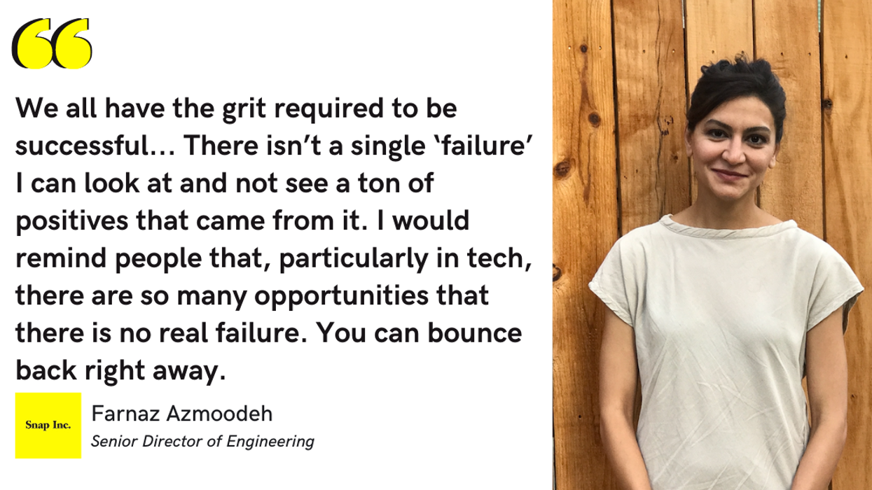 Taking Career Risks: Why Snap's Farnaz Azmoodeh Sees Her Career in Two-Year Cycles